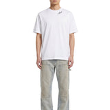 T-shirt a maniche corte con logo  in bianco 