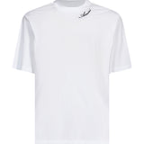 T-shirt a maniche corte con logo  in bianco 