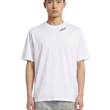 T-shirt a maniche corte con logo  in bianco 