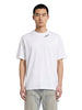 Short-sleeved T-shirt with logo in white