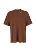 T-shirt a maniche corte con logo  in marrone