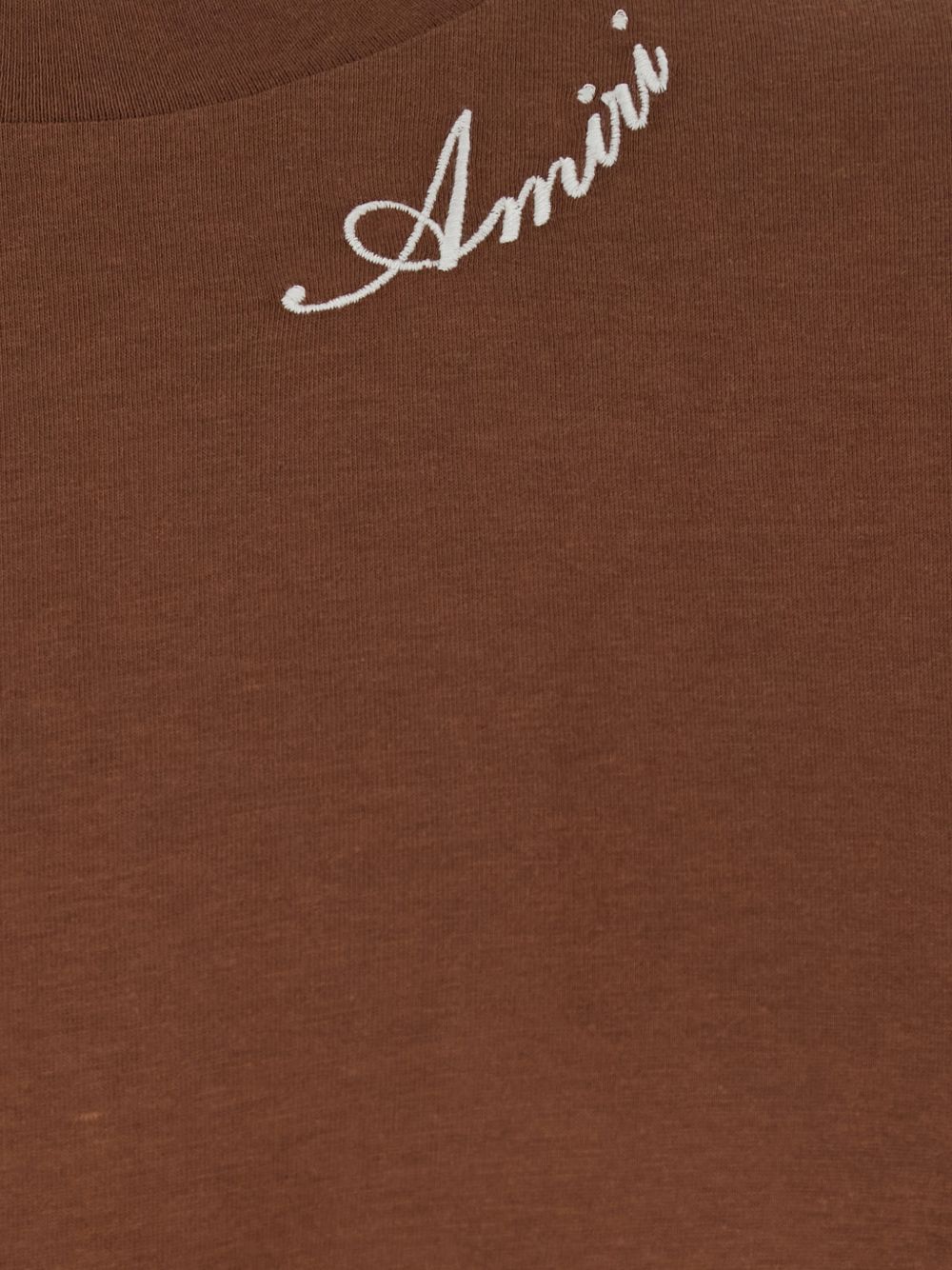 T-shirt a maniche corte con logo  in marrone 