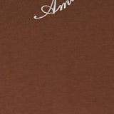 T-shirt a maniche corte con logo  in marrone 