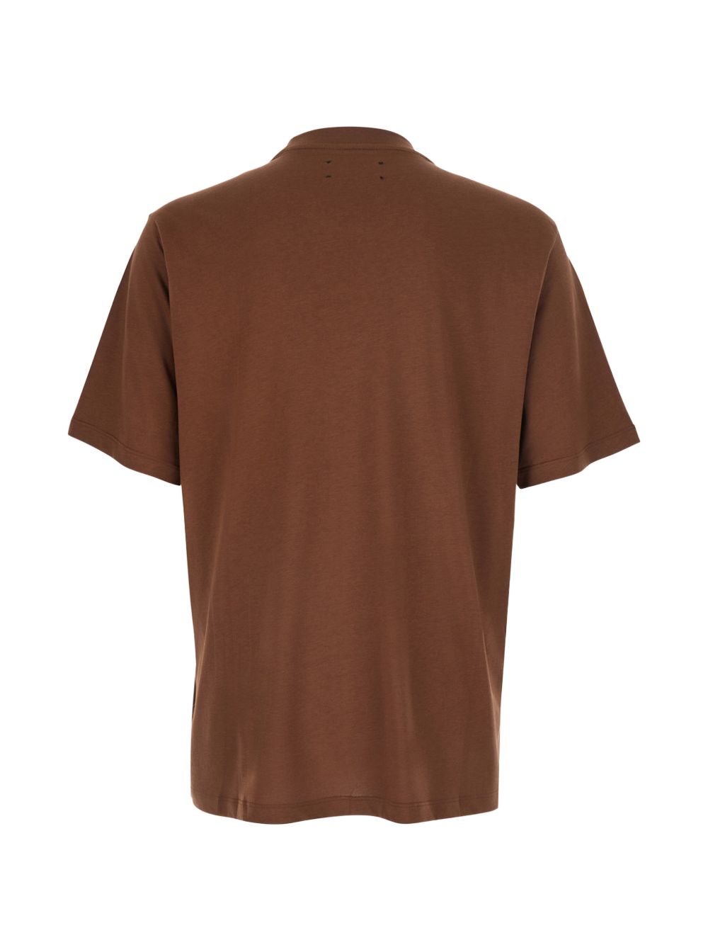 T-shirt a maniche corte con logo  in marrone 