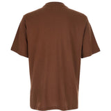 T-shirt a maniche corte con logo  in marrone 