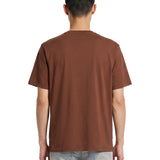 T-shirt a maniche corte con logo  in marrone 