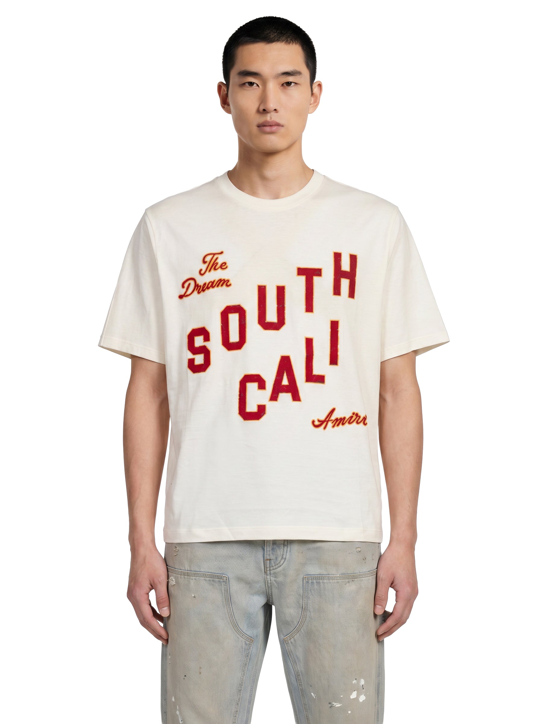 T-shirt con logo South Cali in bianco 