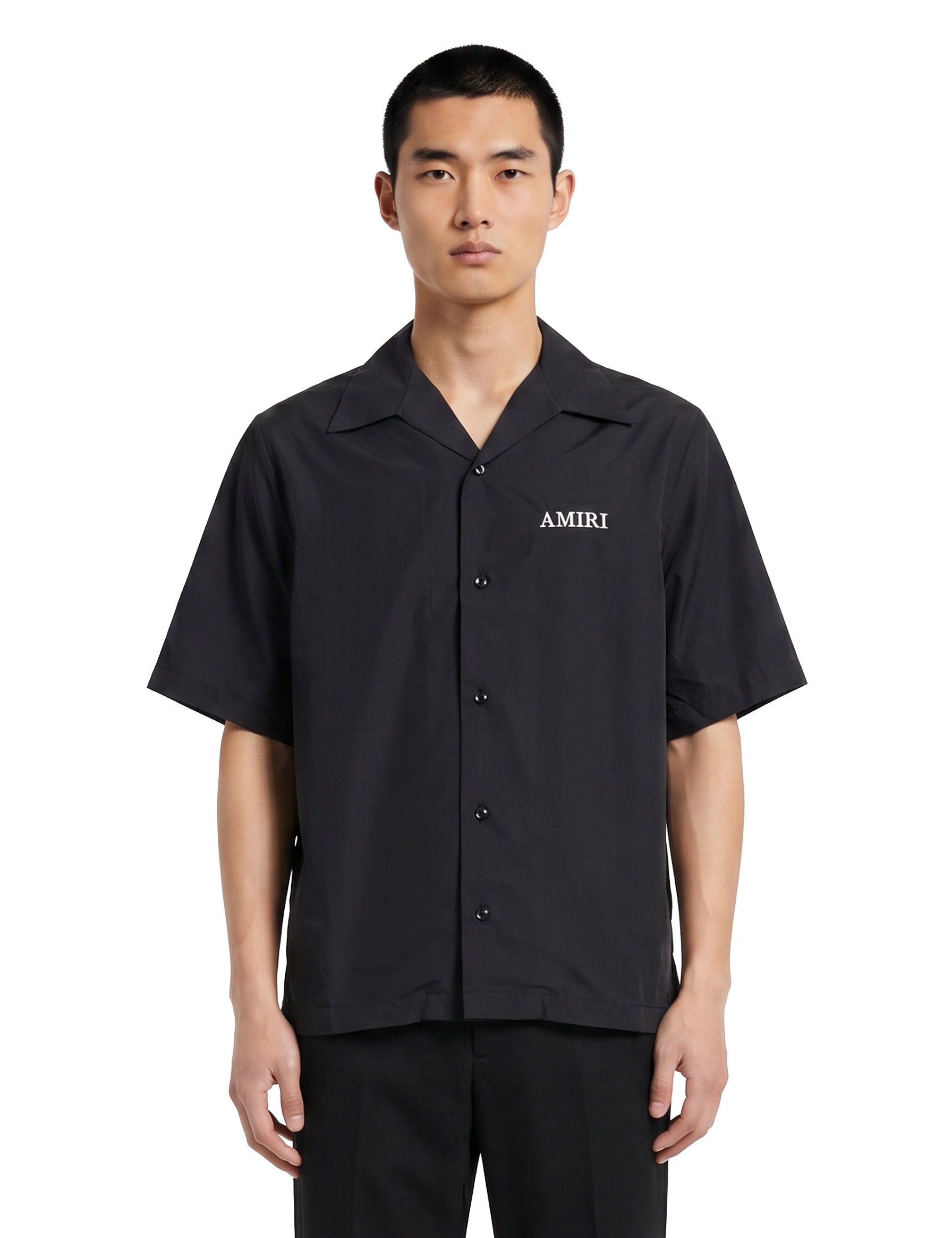 Camicia a maniche corte in nero 