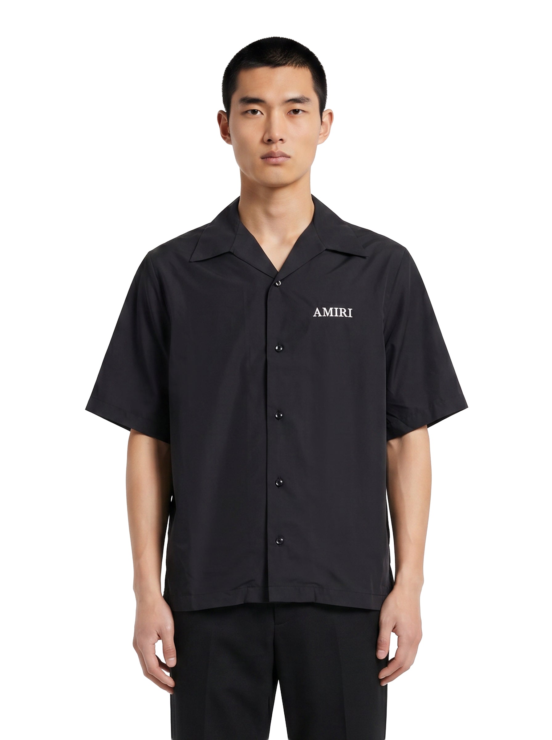 Camicia a maniche corte in nero 