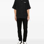Camicia a maniche corte in nero 