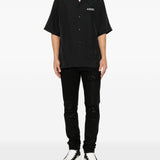Camicia a maniche corte in nero 