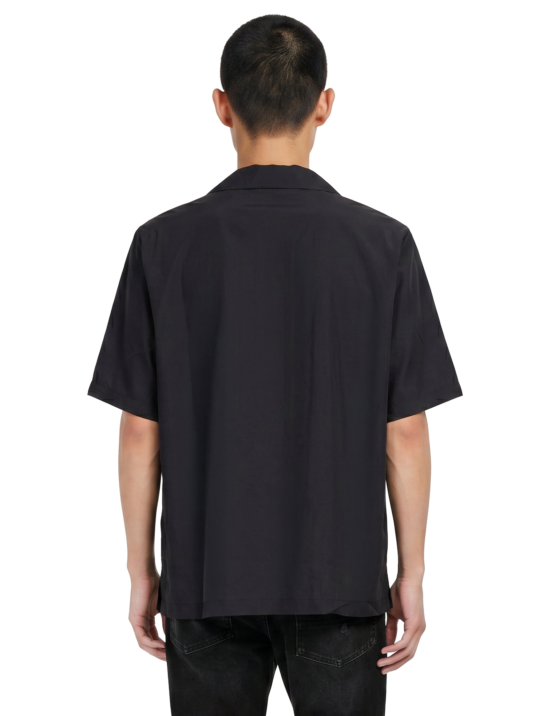 Camicia a maniche corte in nero 