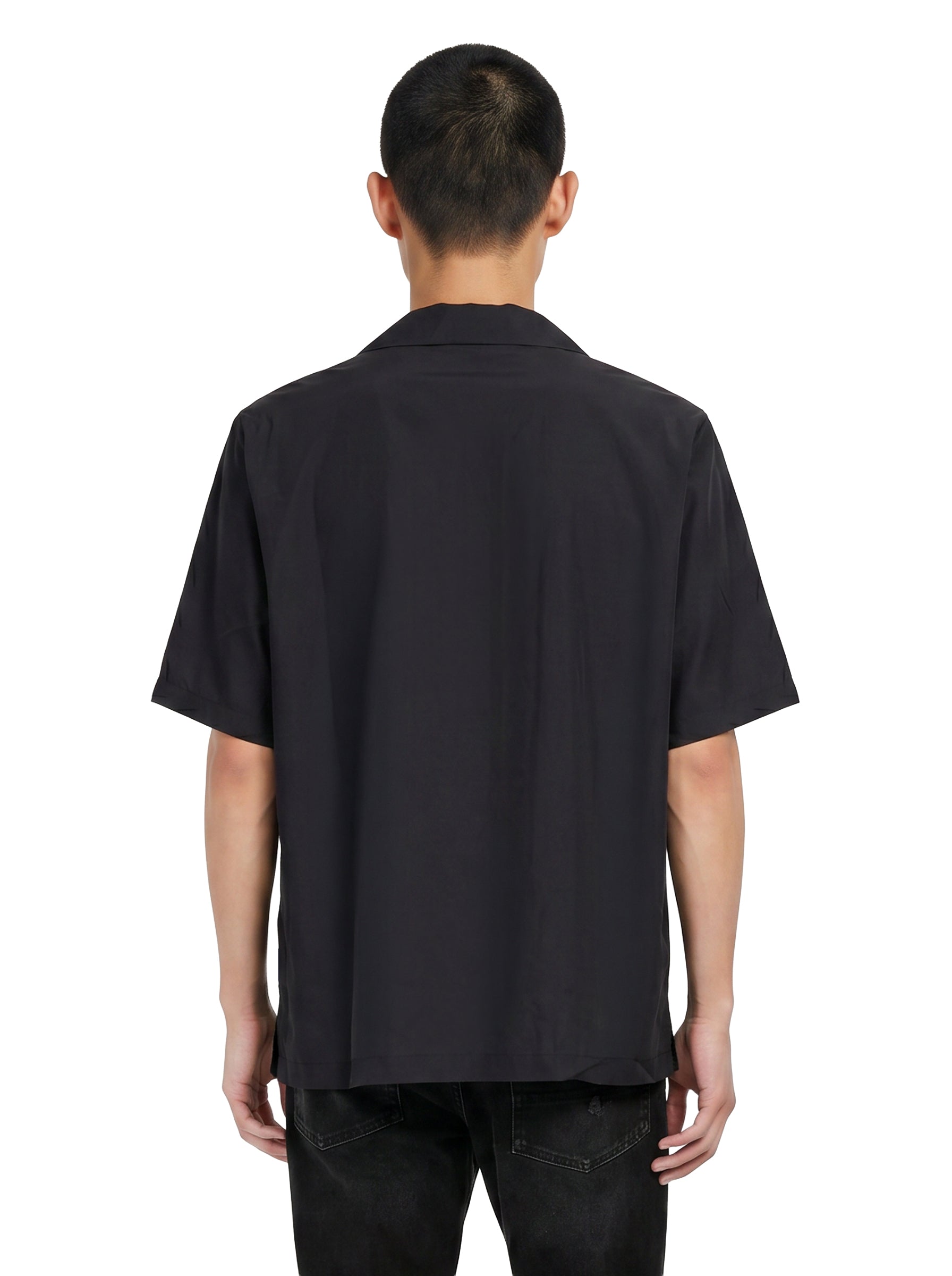 Camicia a maniche corte in nero 