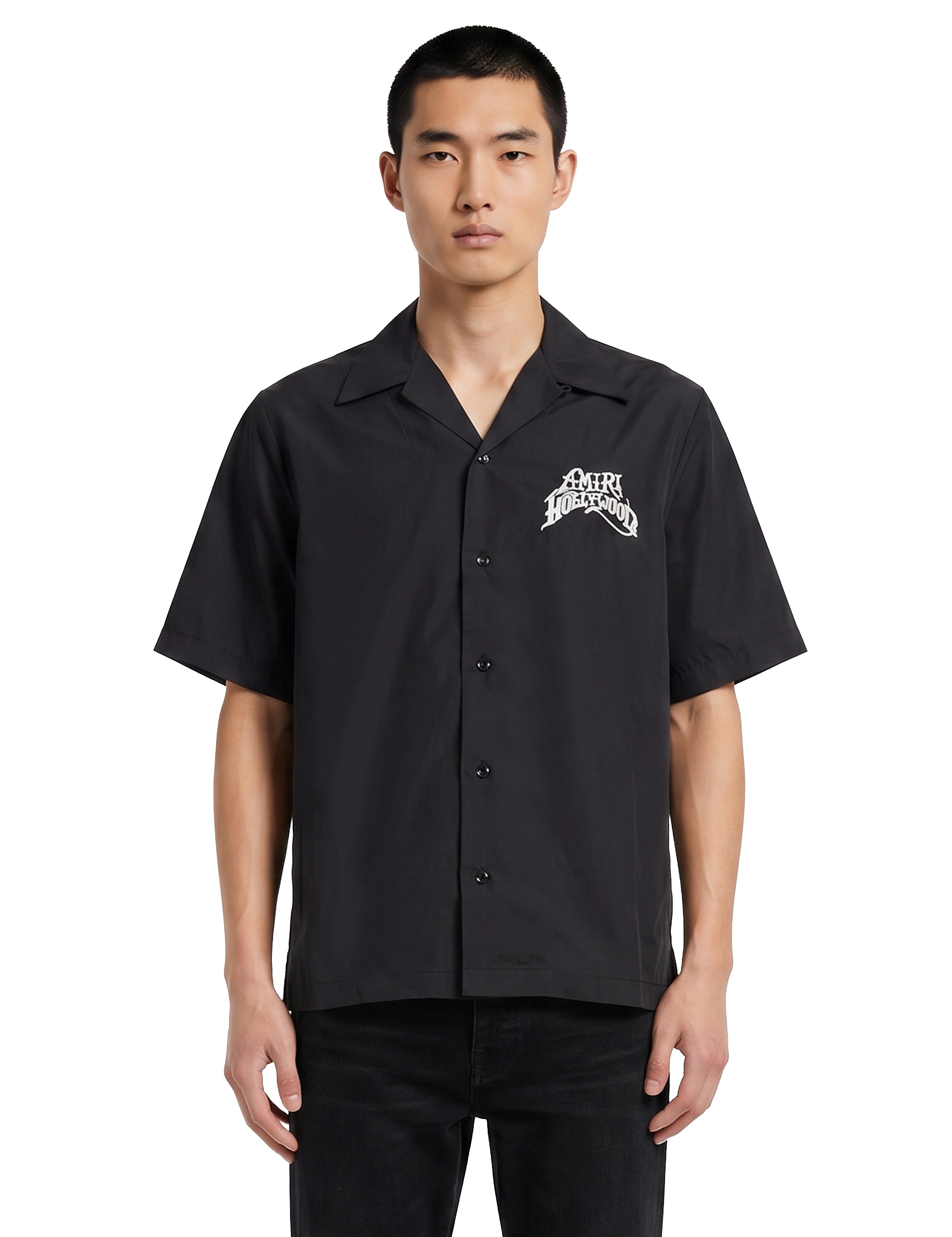 Camicia a maniche corte Hollywood in nero 