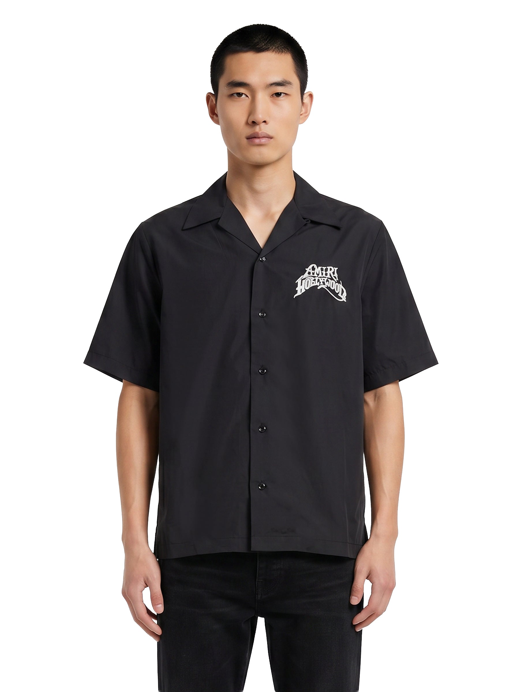 Camicia a maniche corte Hollywood in nero 