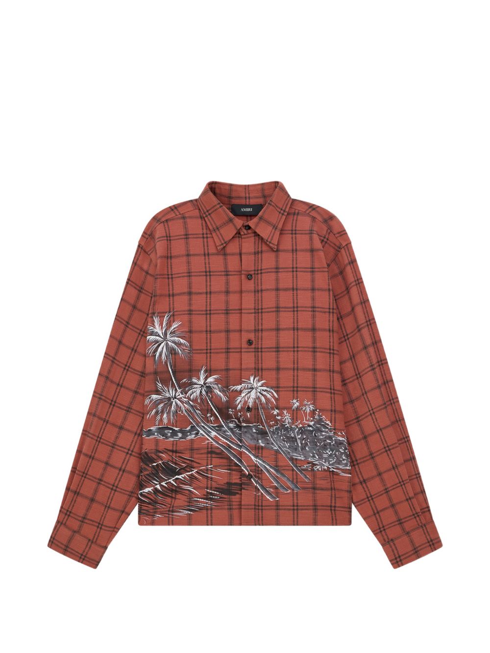 Camicia di flanella Palms in arancione 