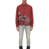Camicia di flanella Palms in arancione 