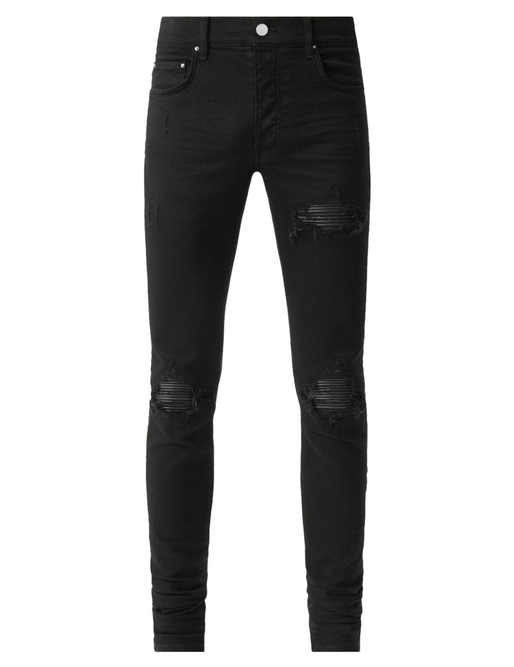 Jeans MX1 con strappi in nero 