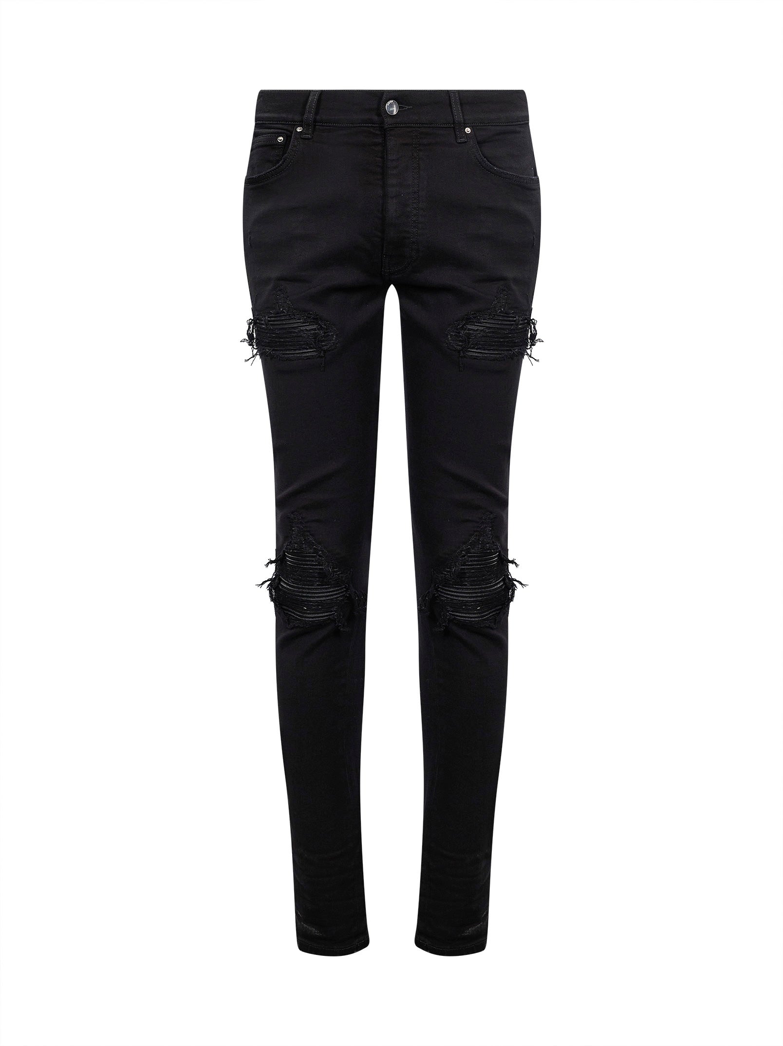 Jeans MX1 con strappi in nero 