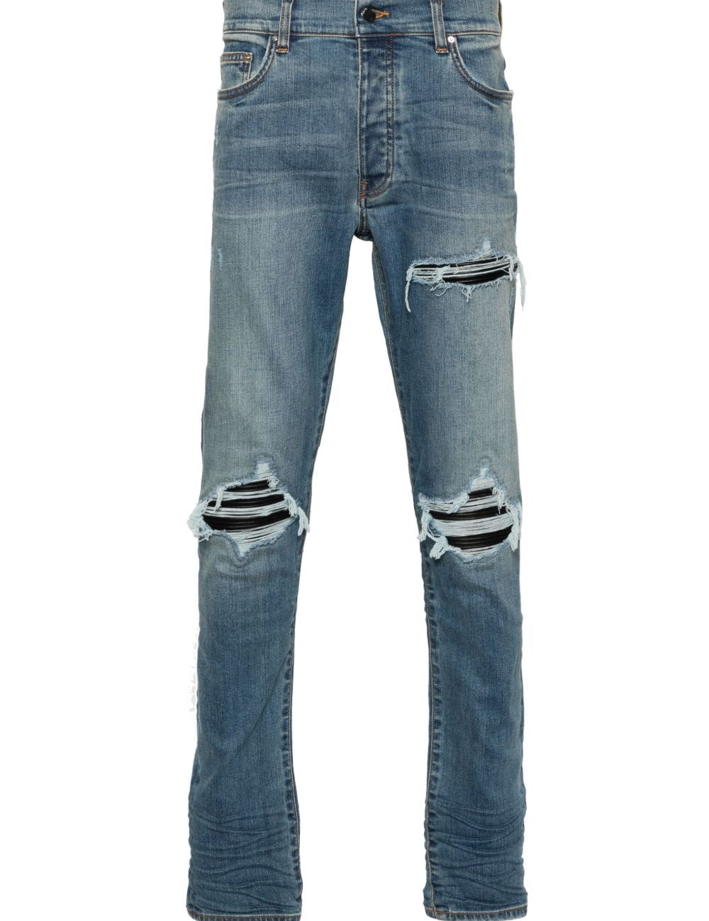 Jeans con strappi in blu 