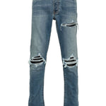 Jeans con strappi in blu 