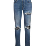 Jeans con strappi in blu 
