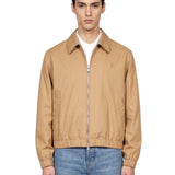 Giacca imbottita con zip in beige 
