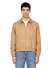 Beige zip-up padded jacket