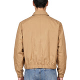 Giacca imbottita con zip in beige 
