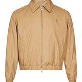 Giacca imbottita con zip in beige 