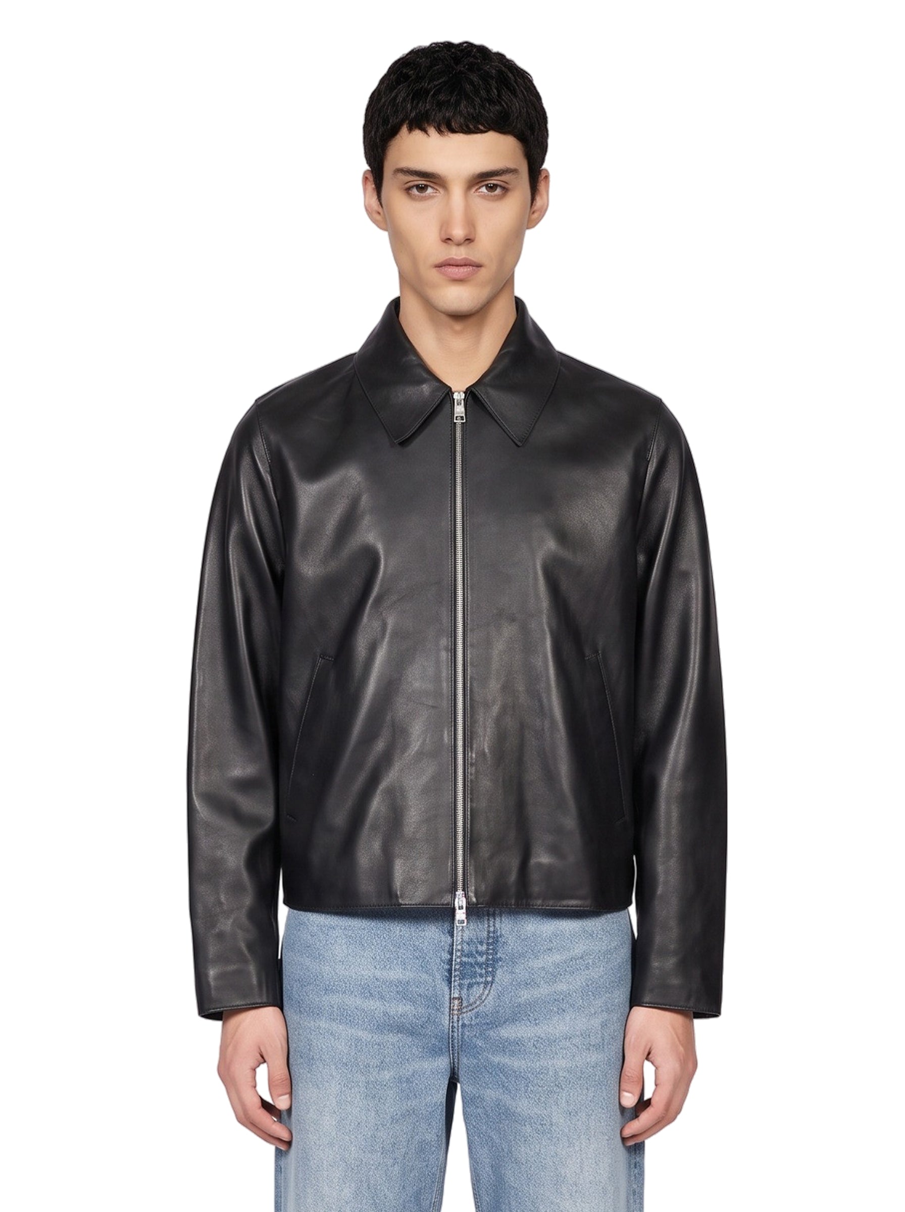 Giacca con zip in nero 
