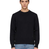 Maglione girocollo in cashmere nero 