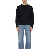 Maglione girocollo in cashmere nero 