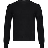 Maglione girocollo in cashmere nero 