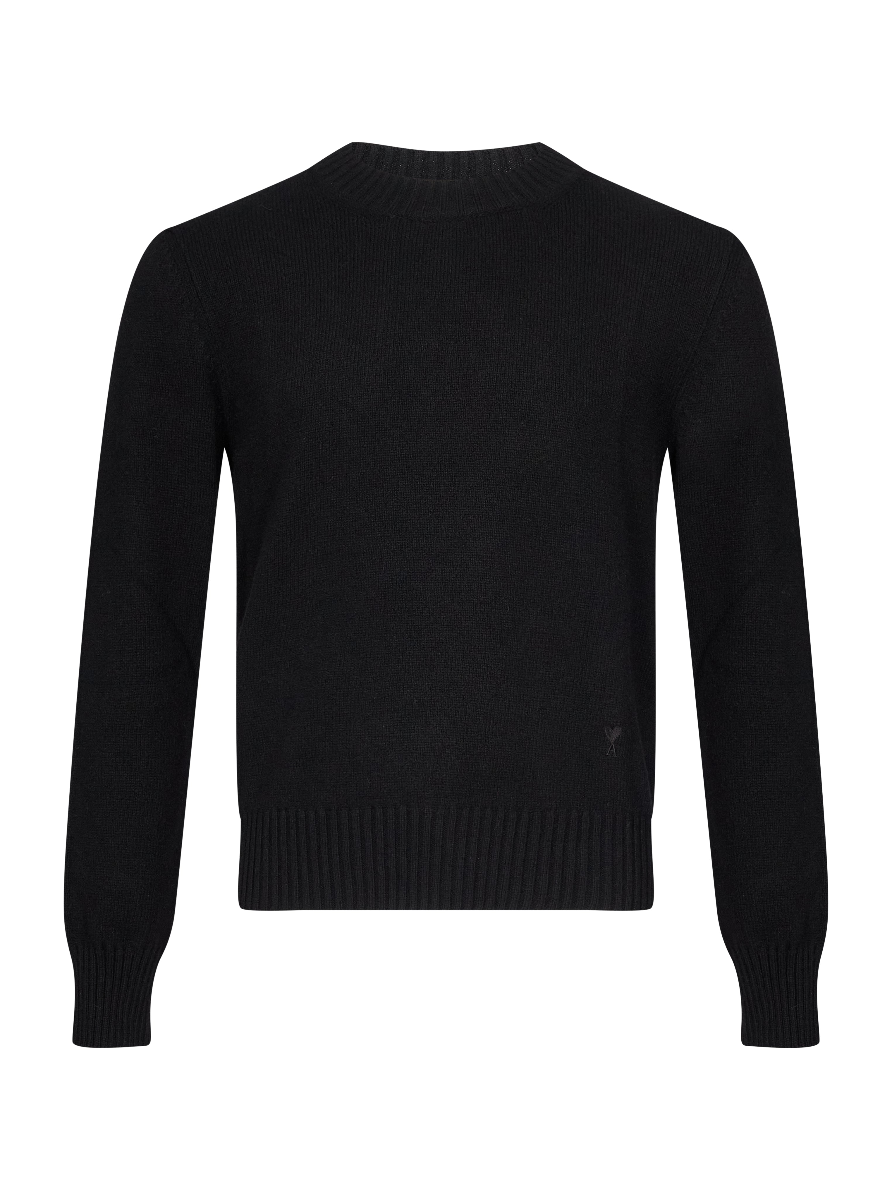 Maglione girocollo in cashmere nero 