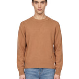 Maglione girocollo in cashmere beige 