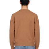 Maglione girocollo in cashmere beige 