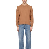 Maglione girocollo in cashmere beige 