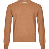 Maglione girocollo in cashmere beige 