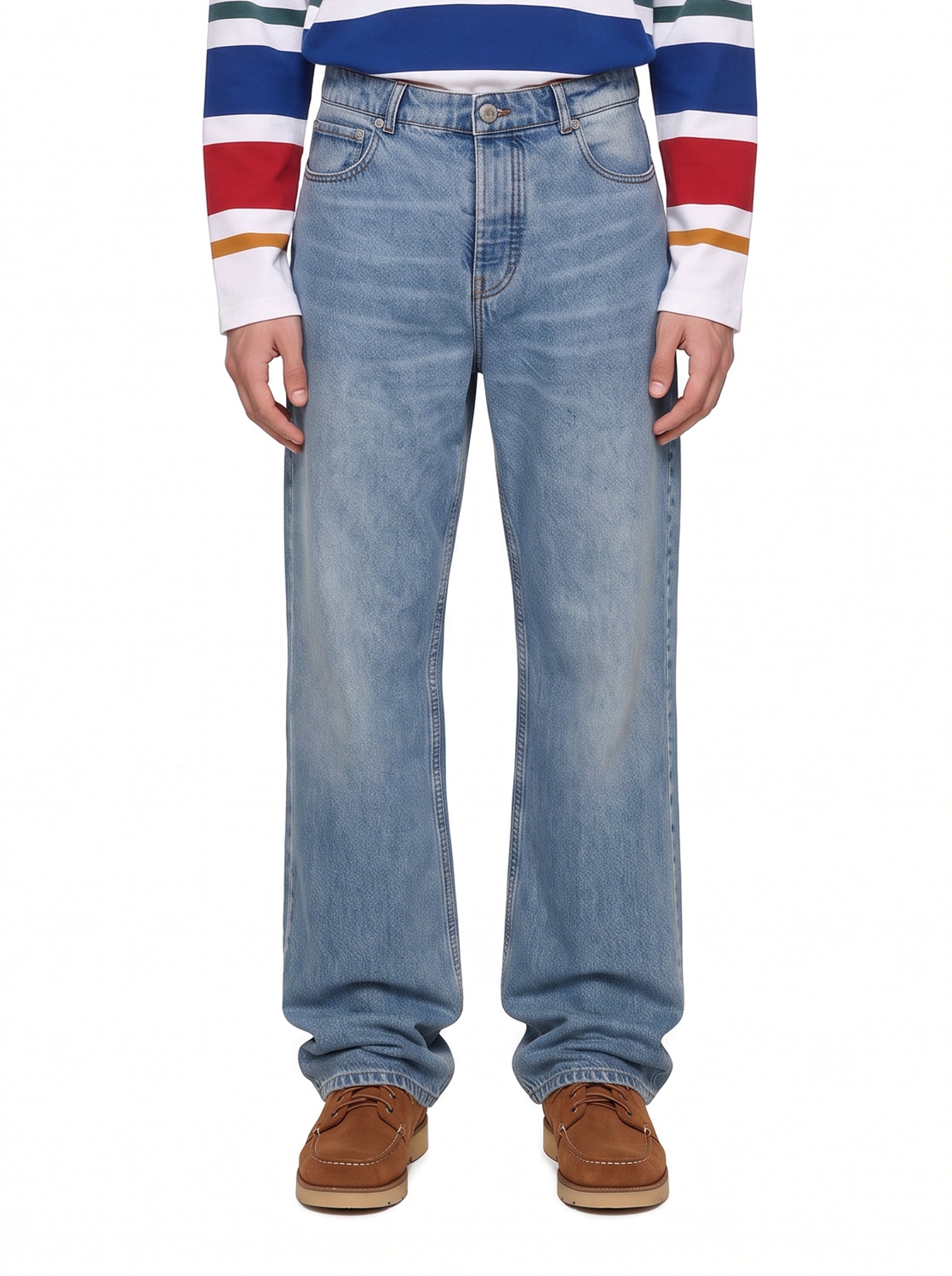 Jeans large fit in blu 