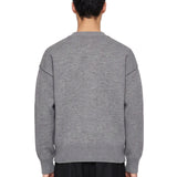 Cardigan girocollo in grigio 