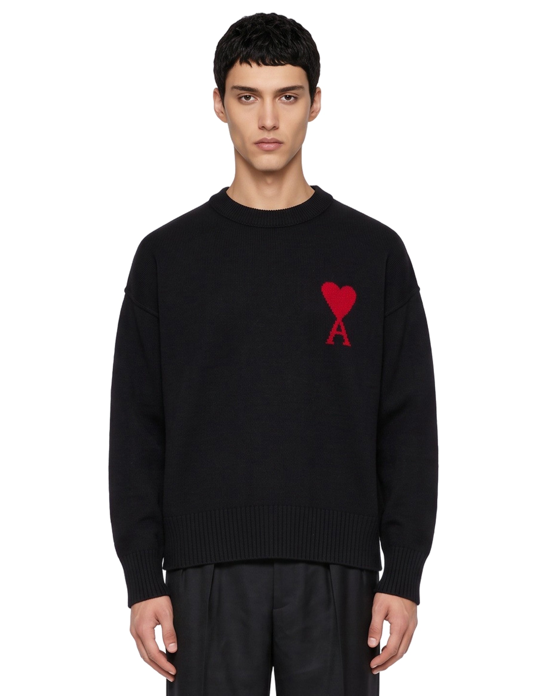 Maglione girocollo Ami de Coeur in nero 