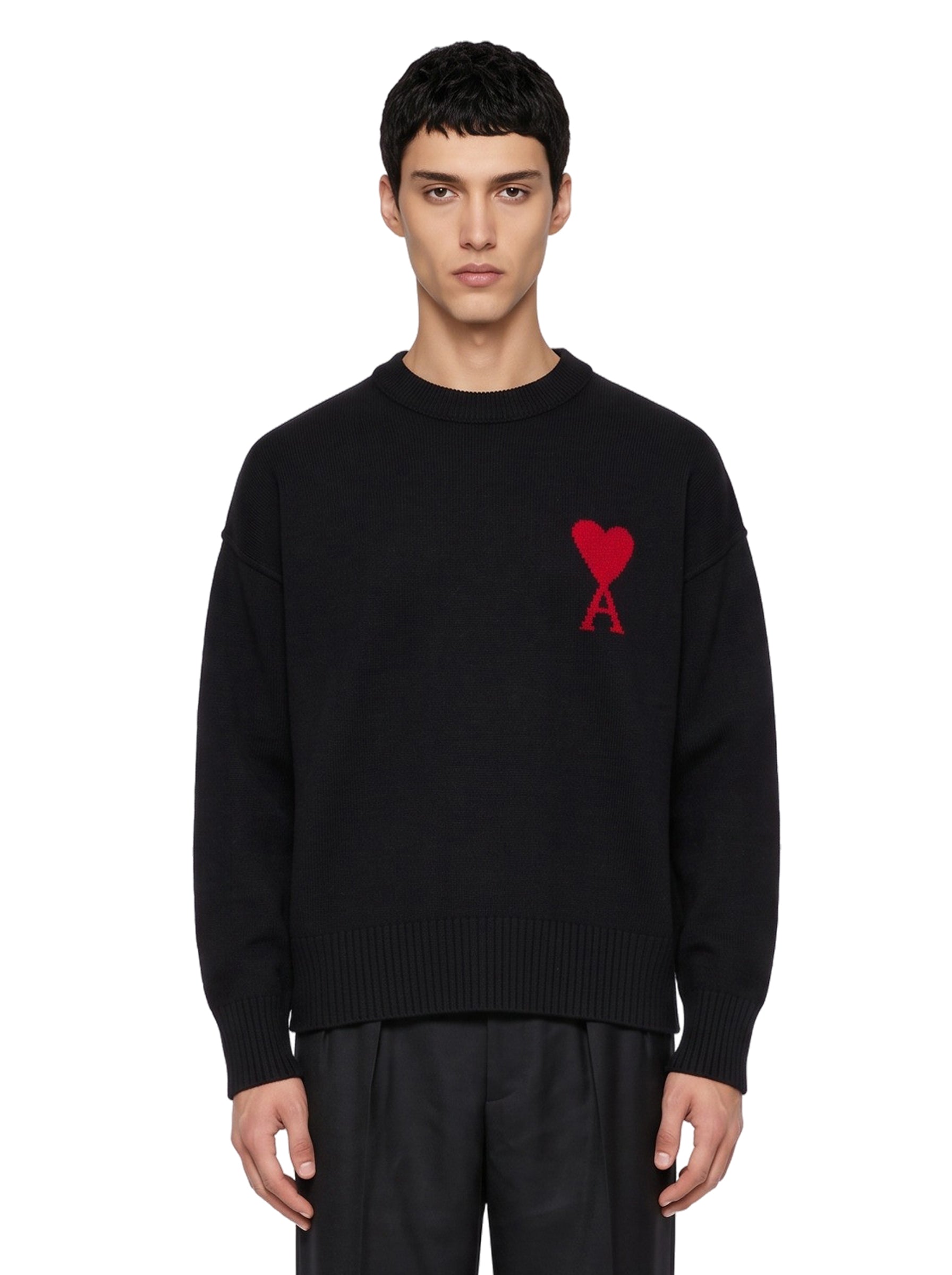 Maglione girocollo Ami de Coeur in nero 