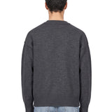 Maglione girocollo in lana grigio 