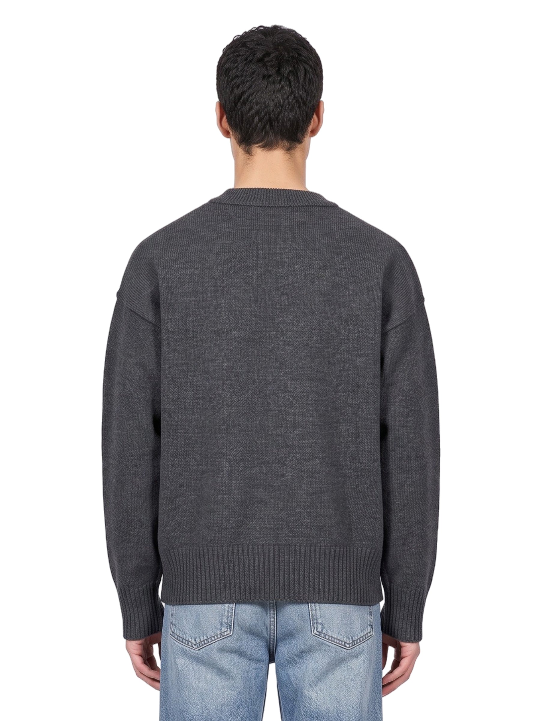 Maglione girocollo in grigio 