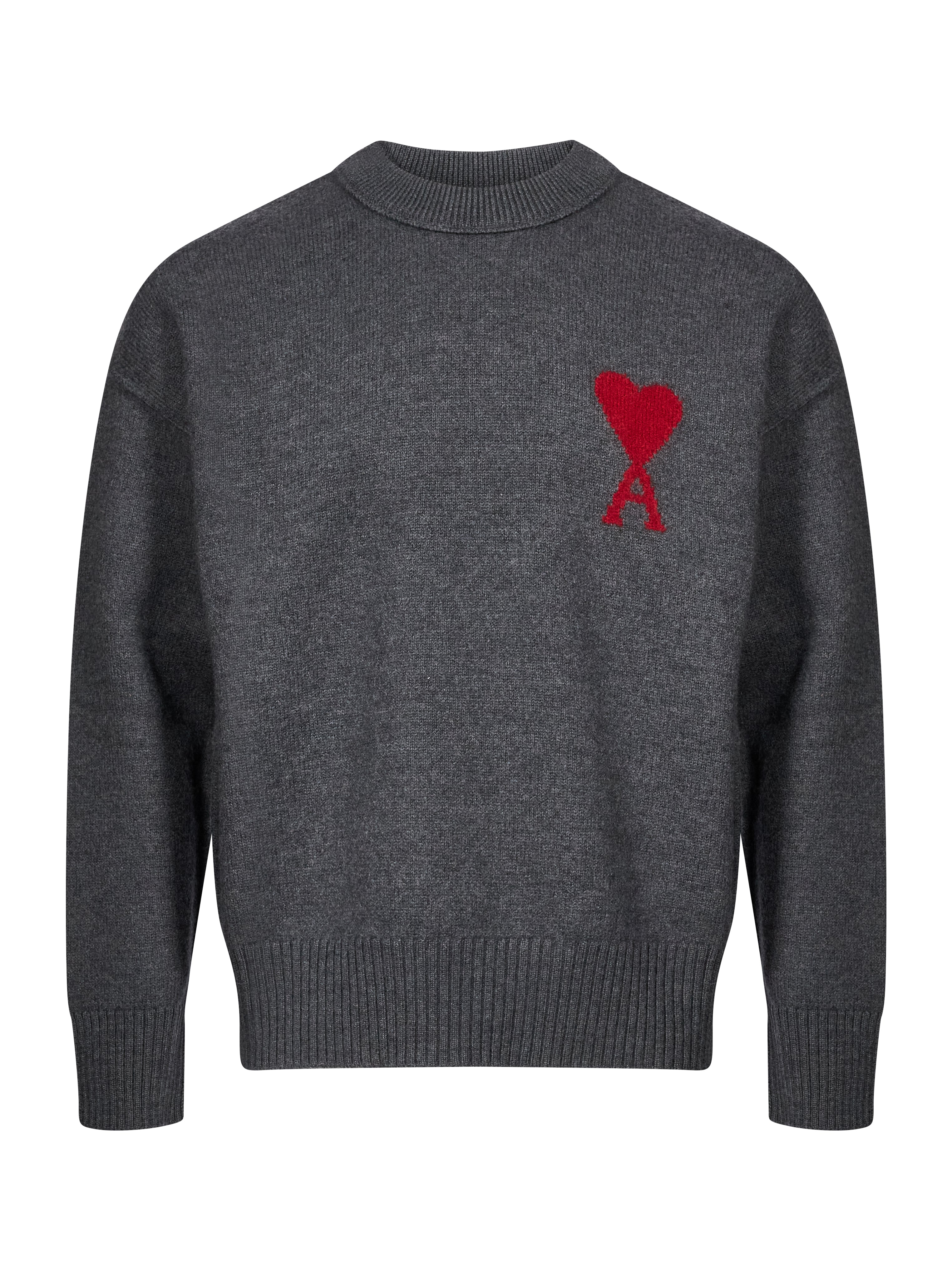 Maglione girocollo in grigio 