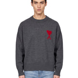 Maglione girocollo in grigio 