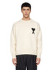 Ami de Coeur crewneck sweater in ivory