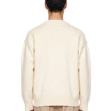 Maglione girocollo in avorio 