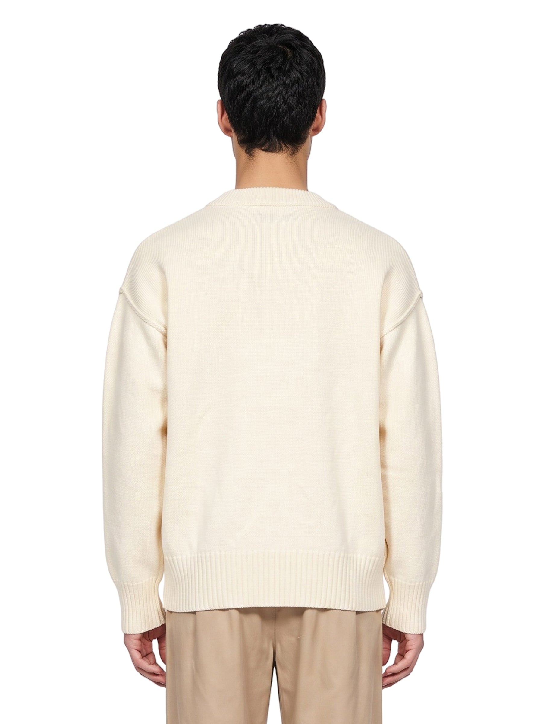 Maglione girocollo in avorio 